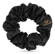 Crystallove Silk Scrunchie Elastic Silk Hårband Svart