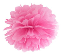 34907 Läskpapperspompom 15 cm vita dekorationspompomer