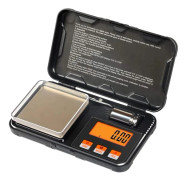 Elektronisk digital displayvåg 200g x 0.01g mini precision professionell fickvåg kalibreringsvikter (200g x 0.01g)