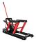 Hydraulisk motorcykellyft - MC-lyftdomkraft - Max 680 kg - Lyftområde 11,5–36,5 cm - Fotpedal - Handtag 57,5 cm - Röd