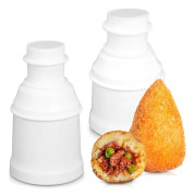 2 st risbollsformset rund och konisk matpress för köttbullar, kroketter, falafel, bento-lunch och hemlagade snacks