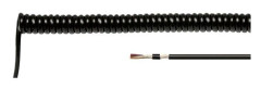 HELU 85905 spiralkabel Li12YD11Y 1000 mm / 4000 mm 2 x 0,14 mm² svart 1 st