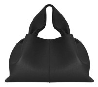 Polène lychee-läder stor molnväska fransk textur axelväska Black