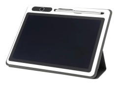 Elektronisk anteckningsblock LCD-surfplatta ritplatta kontorsmaterial handmålningsverktyg 9 tum (rosröd (med konstläderfodral))