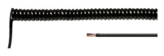 HELU 85671 spiralkabel LiF12Y11Y 400 mm / 1600 mm 6 x 0.25 mm² svart - 1 st