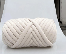 500g DIY Chunky Garn för Handstickning, Mjukt Tubgarn för Väskor, Jättegarn Armstickningsgarn, Korgar, Kuddar, Husdjursbon, DIY Pyssel 500g beige