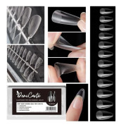 Deni Carte Mandelflexibla nagelspetsar - genomskinliga mandelspetsar, 120 st.