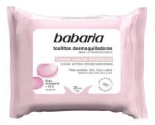 Sminkborttagningsservetter Babaria Rosa Mosqueta 25 enheter