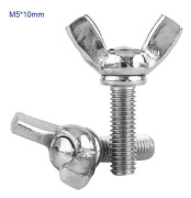 5-pack 304 Rostfritt Stål Vingmuttrar, Maskinfästen (M5 * 10 mm)