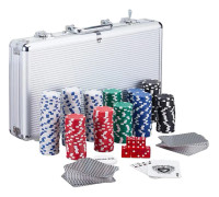Pokerväska, Komplett Spelset, Hållbar Aluminiumkonstruktion,Silver