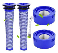 Tillbehör till Dyson V7 och V8 sladdlösa handdammsugare: Filter (2 förfilter + 2 efterfilter + 1 rengöringsborste)