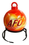 Brandbekämpningsboll, 1,3 kg, 15 cm diameter, automatisk aktivering vid 70°C, ljudnivå ≤150 dB, släcker bränder på 3 sekunder