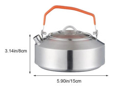 Vattenflaska, campingvattenflaska, utomhusvattenkokare i rostfritt stål, 1-liters kapacitet, bärbar, för kaffe, te, vandring och backpackingresor.