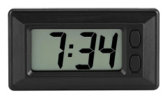 77 x 42 digital klocka, belyst miniatyrklocka, ultratunn elektronisk klocka med självhäftande dyna, LCD-datum, tid, kalender, bilinstrumentbräda, kontor.