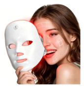 LED 7-färgs ansiktsmaskapparat, 7-färgs skönhetsapparat, ansiktsskönhetsmask för hemmabruk, hudföryngrings- och absorptionsapparat, fototerapimask.