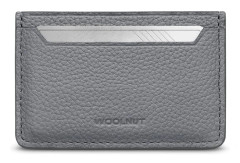 Woolnut Leather Card Holder -kortetui, grå