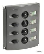 Elpanel med automatsäkringar och dubbel LED