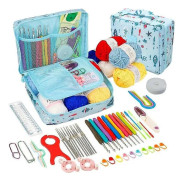 Virkningskit för nybörjare, Virkningsstartkit för vuxna, Virknålssats med garn, Stick- och virkningstillbehör Fish