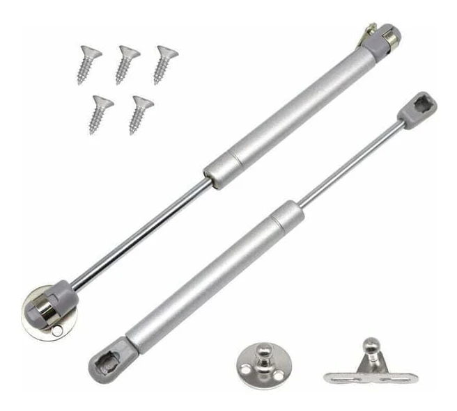 Set of 2 Gas Springs, 60N/6 kg Furniture Spring Gas Strut, Soft Close Hinge, Hydraulic Spring Cabinet Spring for Kitchen Cabinets (2, 60N)