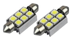 Festoon Bulb 36mm Canbus LED 5050 6SMD 6000K 2-pack