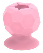 Bärbar Silikon Sugkopp Skrotuppsamlare Handgjord Avfallsinsamlingsboll Rosa