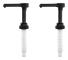 2-pack presspumphuvuden 42/400 för såser och sirap, PP svart - mätad dosering 10ml-20CC per tryck, snabb återfjädring och antiklibb
