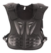 Kids Riding Chest Back Protector Skating Reflective Protective Vest Adjustable Jackets Black S