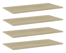 Hyllplan 4 st sonoma-ek 80x40x1,5 cm spånskiva