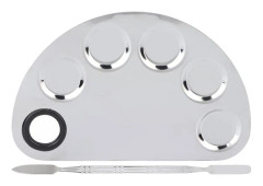 Makeup Mixing Palette Stainless Steel Spatula Color Pigment Lipstick Color Mixing Plate