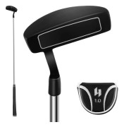 Golfputter 89 cm klubbputter i rostfritt stål med huvud i rostfritt stål och halkfritt grepp