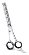 Tunnande saxar för hår 6,5 tum Frisörsaxar för hårklippning, texturering och styling - Rostfritt stål Silver 1 Count (Pack of 1)