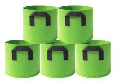 Förpackning med 5 odlingspåsar i non-woven, lämpliga för potatis, morötter, tomater, etc., lämpliga för inomhus-/utomhusbruk - 30*25CM