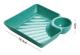 8-pack fyrkantiga dippskålar i plast med såshållare för dumplings och sushi, 4 färger, 18,3x18,3x4 cm
