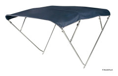 4-bågs bimini hög AISI316 260/270 cm marinblå