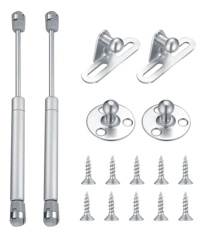 2 st Gasfjädrar, 100N/22,5LB Gasfjädrar Lyftstöd, Gasdämpare, Mjuka Stängningsgångjärn, Möbel Skåpdörr Lockhållare, Hydraulisk Gasfjäderhållare