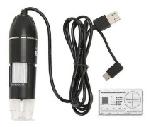 Digitalt Mikroskop USB Typ C Micro USB 3 i 1 50X till 1600X Förstoring 8 LED Förstoringskamera för Mobiltelefon PC Laptop
