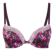 Ted Baker Dam/Dam Floral Push Up BH 32DD Vinröd Maroon 32DD