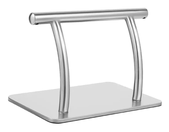 Frisör fotstöd - Fotstöd till frisörstol - Rostfritt stål - 30 x 19 cm - Icke-elektrisk - Silver