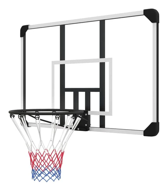 Justerbar basketkorg för inomhus- och utomhusbruk | Färg: Svart/Vit | Mått: 61x113x73 cm