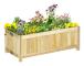 Hopfällbar planteringskar - Upphöjd odlingslåda | Färg: Naturträ | Mått: 30x70x25 cm