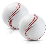 Två tomma standardbasebollar, 7,2 cm läderlindade träningsbasebollar för tävlingsmatcher, pitching