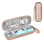 Resefodral och bärbar hård skyddspåse för Oral-B & Philips Sonicare eltandborstar - Guld