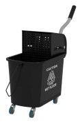 Mopphink med vridare, 20 liter | Färg: Svart | Mått: 27x60x70,5 cm