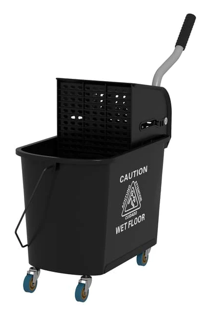 Mopphink med vridare, 20 liter | Färg: Svart | Mått: 27x60x70,5 cm