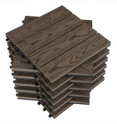 WPC terrassplattor med klickanslutning 11 stycken | 30x30x2 cm