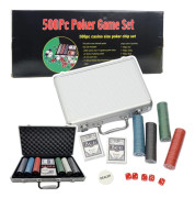 Professionellt pokerset, aluminiumfodral, 500 delar.