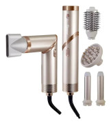 5-i-1 hårfön och locktång set - Multistyler för hår - Negativ jon och infraröd värme - Hopfällbart handtag - Diffuser och flera munstycken - 1000–1200 W 210–240 V EU-plugg - Roséguld