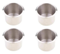 Universella mugghållare i rostfritt stål lämpliga för pokerbord och soffor (4-pack)