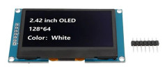 Displaymodul 2,42 tum organisk ljusemitterande diod SPI seriell port SSD1309 drivkrets för gör-det-själv MRA091A vit