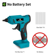 Sladdlös limpistol - Elektrisk smältlimpistol - 100W 18V batteridriven - Upp till 280°C - För 11 mm limstavar - Utan batteri